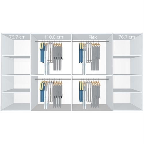 Inventar fra bredde 360 cm til 380 cm - Kitchn - Model A